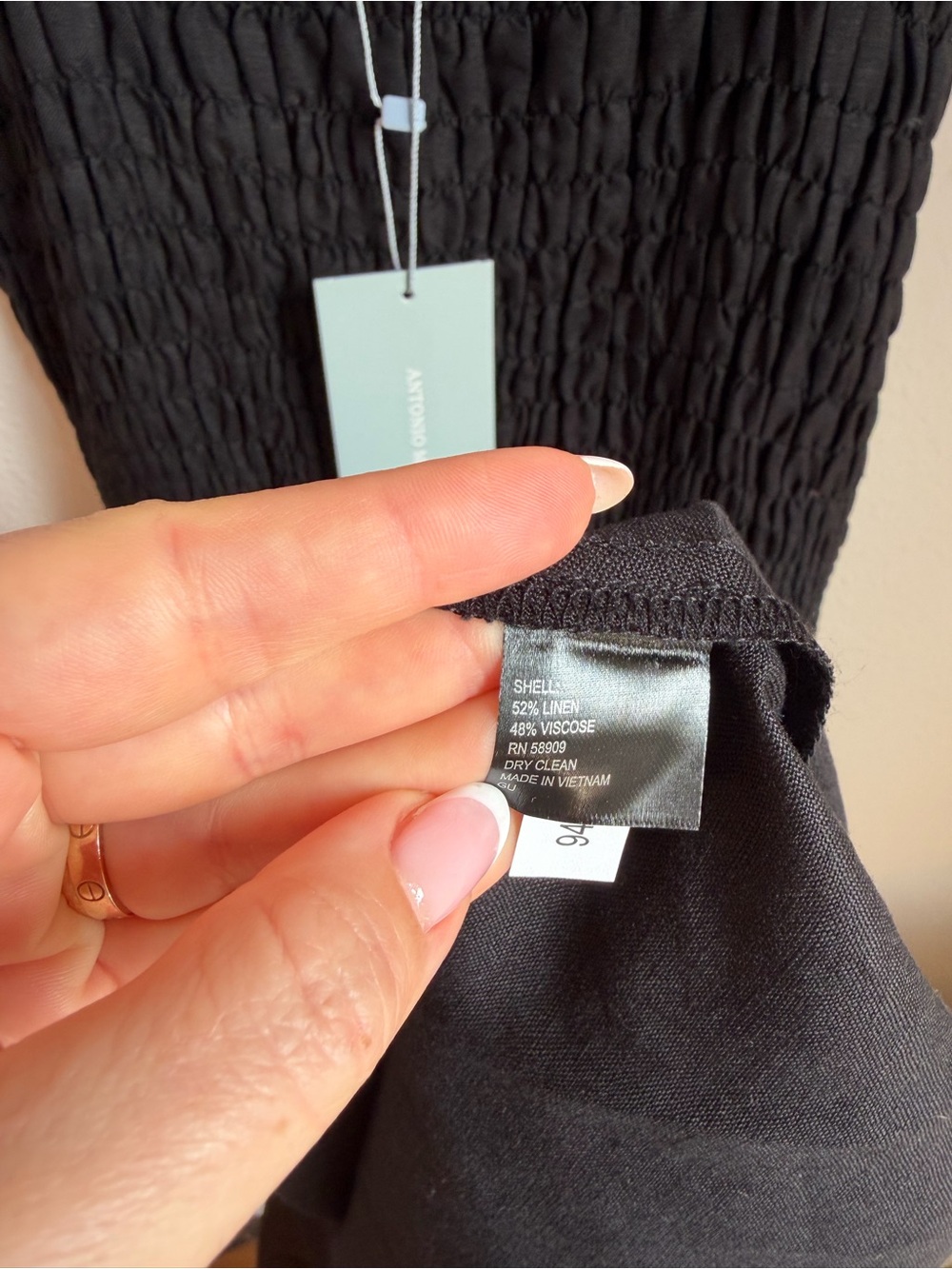 NWT Antonio Melani Essie Linen Blend Square Neck
Sleeveless Smocked Dress Sz S - Picture 7 of 8